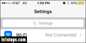Connect iPhone to wireless network - Step 3
