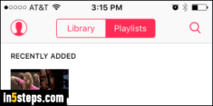 Create playlist on iPhone without iTunes - Step 2
