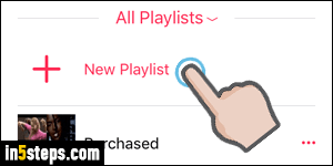 Create playlist on iPhone without iTunes - Step 3