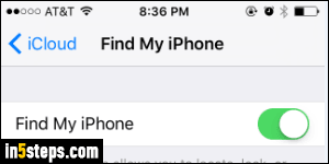 Enable find my iPhone / iPad - Step 4