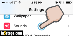 Turn off new mail vibrate on iPhone - Step 3