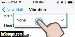 Turn off new mail vibrate on iPhone - Step 5