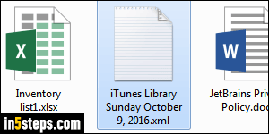 Backup / export your iTunes Library - Step 4
