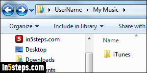 Change iTunes library location - Step 1