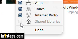 Show or hide iTunes toolbar buttons - Step 5