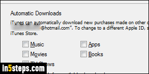 Stop iTunes automatic downloads - Step 4