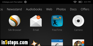 Change Amazon password on Kindle Fire - Step 1