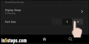 Make text larger on Kindle Fire tablet - Step 4