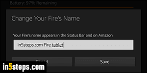 Rename Fire tablet/phone - Step 4