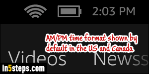 Show military time on Kindle Fire - Step 1
