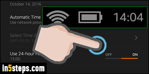 Show military time on Kindle Fire - Step 5