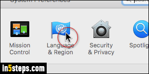 Add / change language in Mac OS X - Step 3
