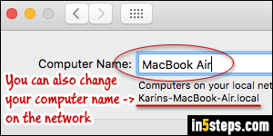 Change computer name in Mac OS X - Step 4