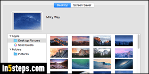 Change wallpaper (desktop background) in Mac OS X