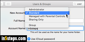 Add users on Mac OS X - Step 5