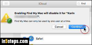 Enable Find My Mac - Step 4