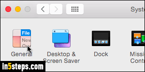 Show dark color theme in Mac OS X - Step 3