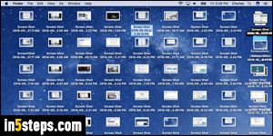 Take screenshot on Mac OS X - Step 1