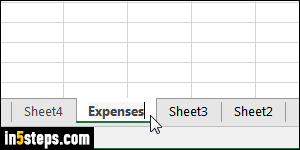Add or remove worksheets in Excel - Step 3