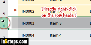 Delete rows and columns in Excel - Step 4