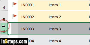 Insert column or row in Excel - Step 4