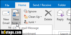 Add a reminder in Outlook - Step 2