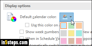 Change calendar color in MS Outlook - Step 4