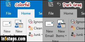 Change color scheme in Outlook 2016 - Step 4