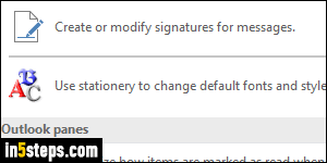 Change default font in Outlook 2016 - Step 3