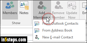 Create a contact group in Outlook - Step 5