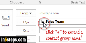 Create a contact group in Outlook - Step 6
