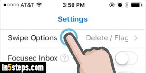 Customize swipe in Outlook Mobile - Step 2