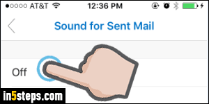Disable mail sound in Outlook Mobile - Step 5