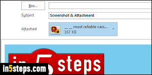 Email a picture from Microsoft Outlook - Step 1