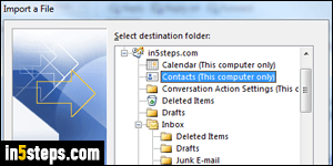 Import Gmail contacts to Outlook - Step 5