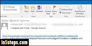 Stop Outlook cutting links in the middle - Step 2