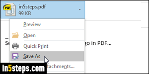 Remove attachment in Outlook - Step 2