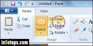 Change canvas size in MS Paint - Step 6