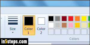 Change color in MS Paint (foreground / background fill)