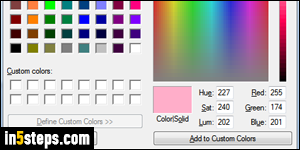 Change color in MS Paint (foreground / background fill)