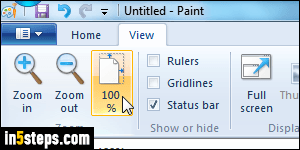 Zoom in / zoom out in MS Paint - Step 5