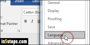 Add a language to Microsoft Word - Step 2