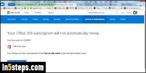 Cancel Office 365 subscription - Step 5