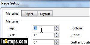 Change margins in Word 2016 - Step 5