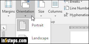 Change page size in Microsoft Word - Step 5
