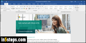 Change View in MS Word document - Step 1