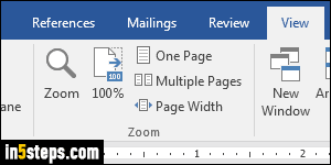 Zoom in / zoom out in Microsoft Word - Step 2