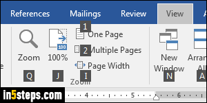 Zoom in / zoom out in Microsoft Word - Step 5