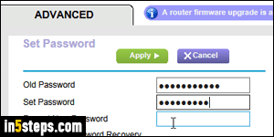 Change Netgear router password - Step 4
