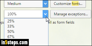 Change default font in Opera - Step 5
